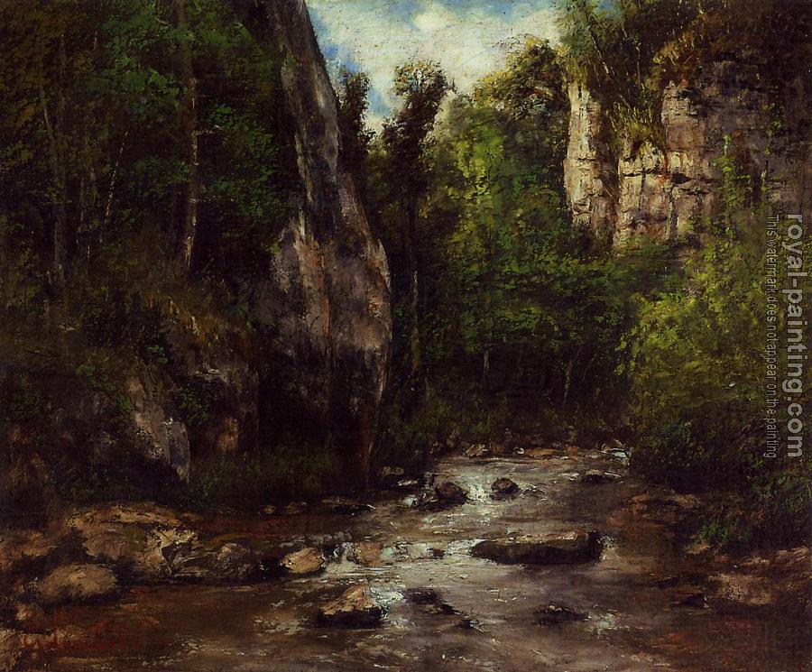Gustave Courbet : Landscape near Puit Noir, near Ornans